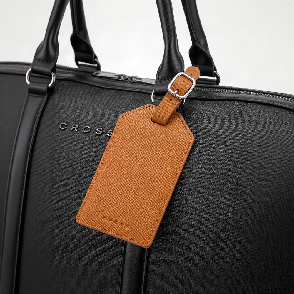 Cross Luggage Leather Tag Holder - Mocha