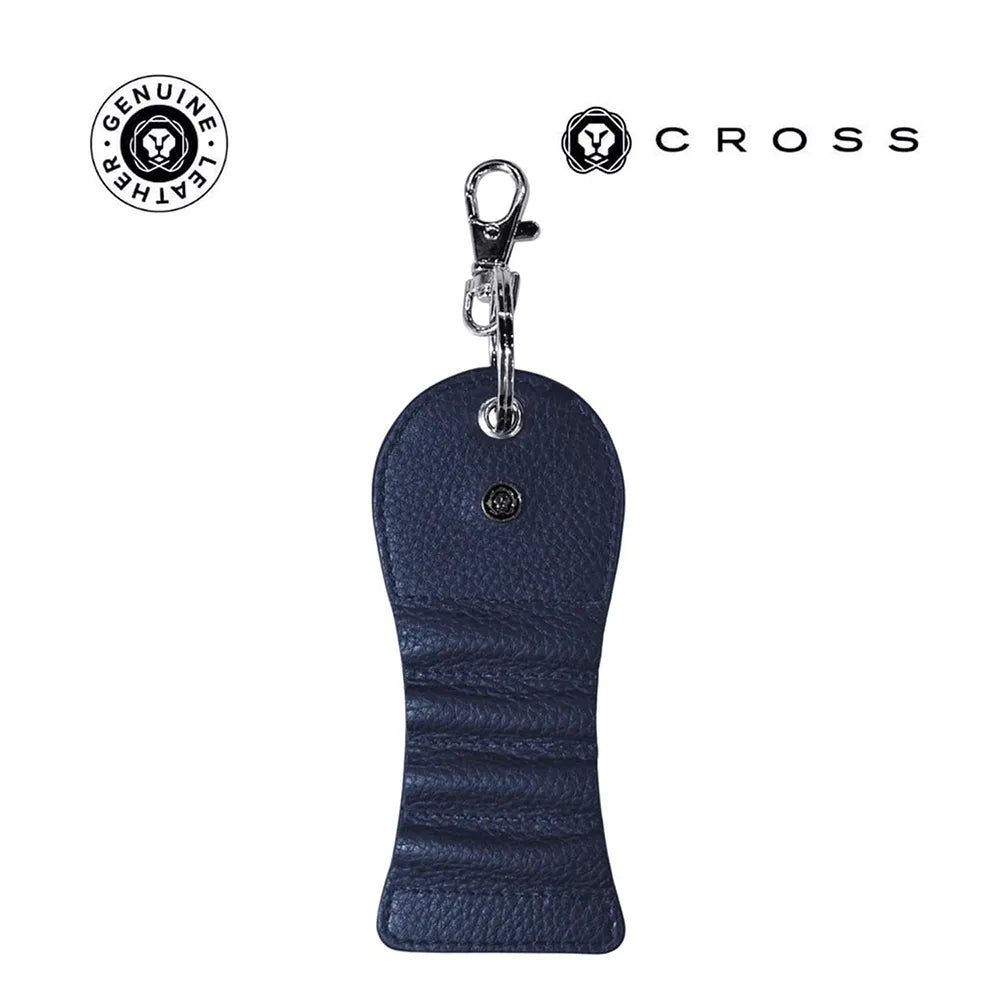 Cross Genuine Navy Blue Leather Golf Tee Holder