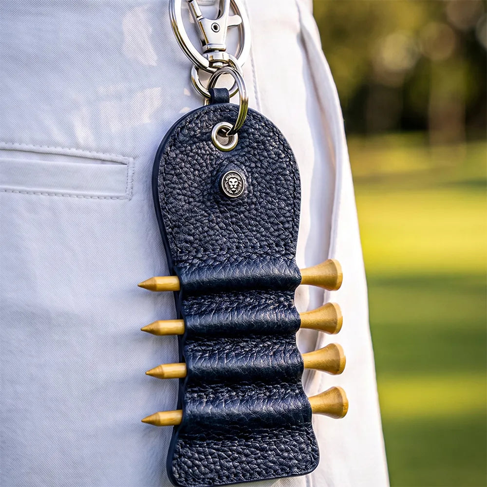 Cross Genuine Navy Blue Leather Golf Tee Holder