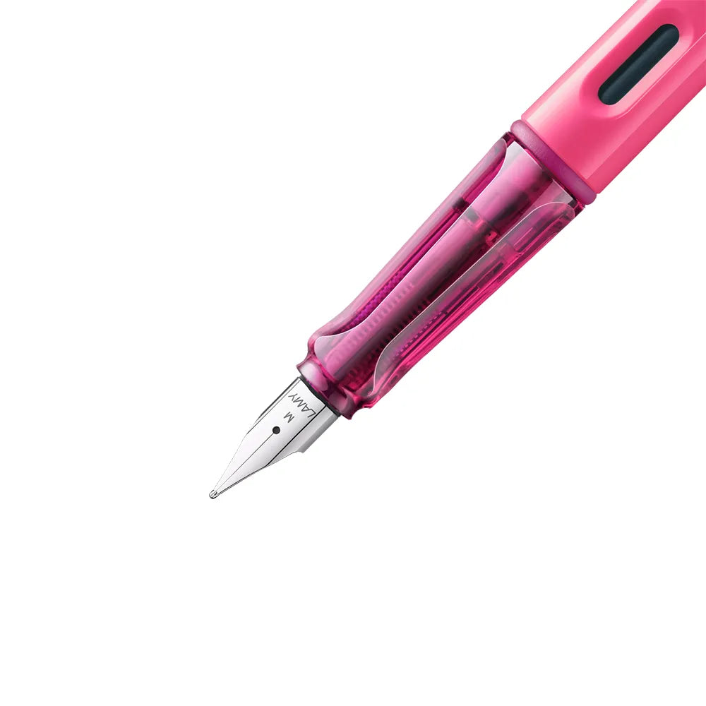 Lamy Safari OC9 Neon Pink with Polished PVD Trim Fountain Pen (Special Edition) - Extra Fine Nib