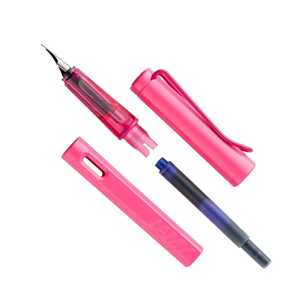 Lamy Safari OC9 Neon Pink with Polished PVD Trim Fountain Pen (Special Edition)
