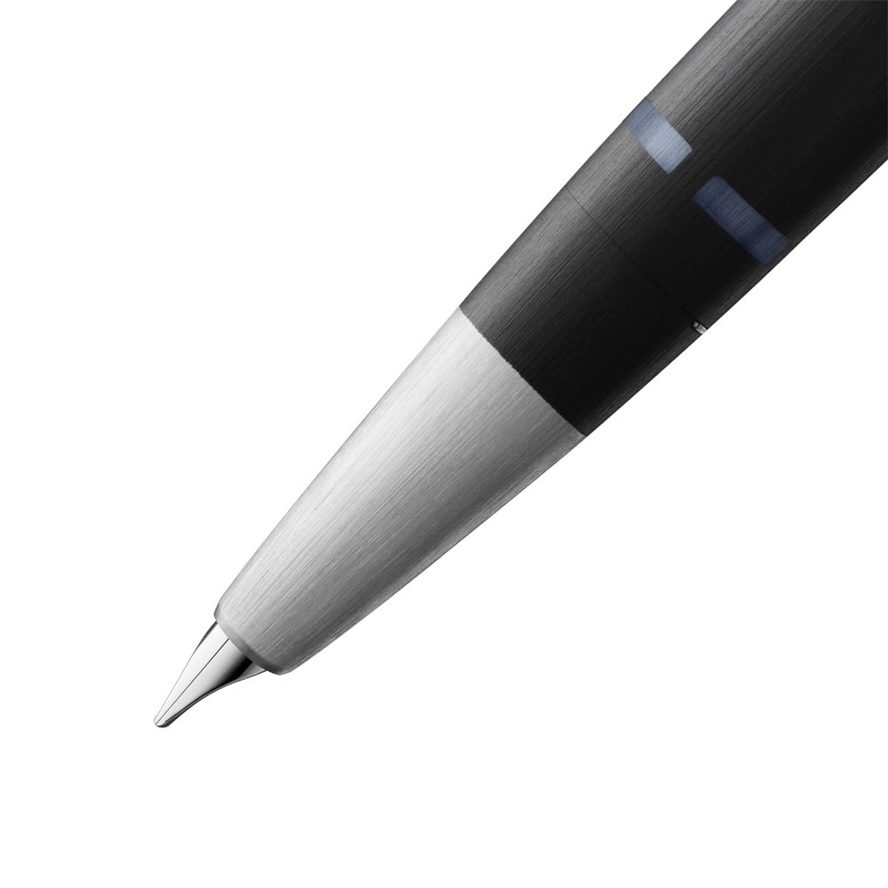 Lamy 2000-001 Black with Matte Stainless Steel Trim Fountain Pen - 14Kt Gold Fine Nib