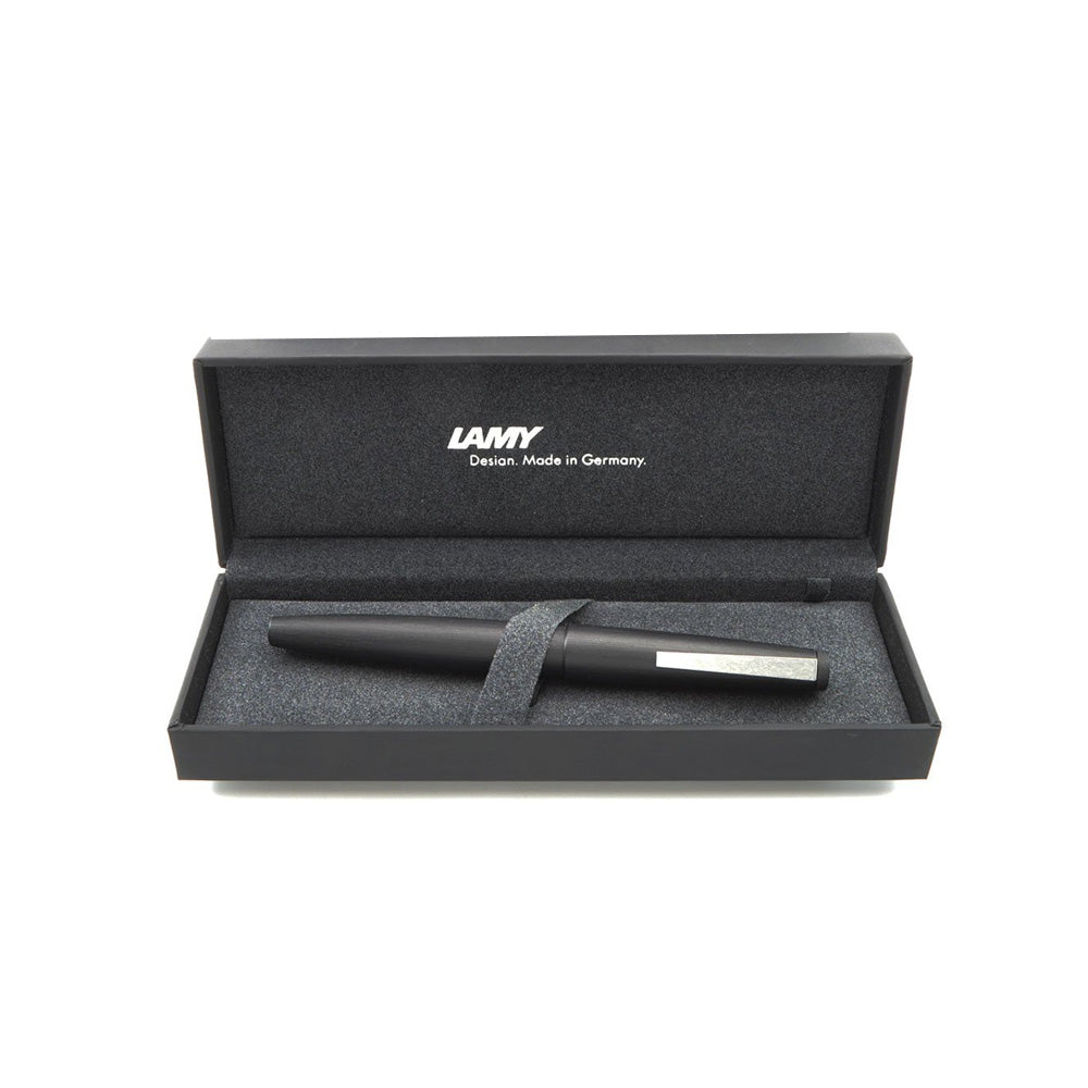 Lamy 2000-001 Black with Matte Stainless Steel Trim Fountain Pen - 14Kt Gold Extra Fine Nib