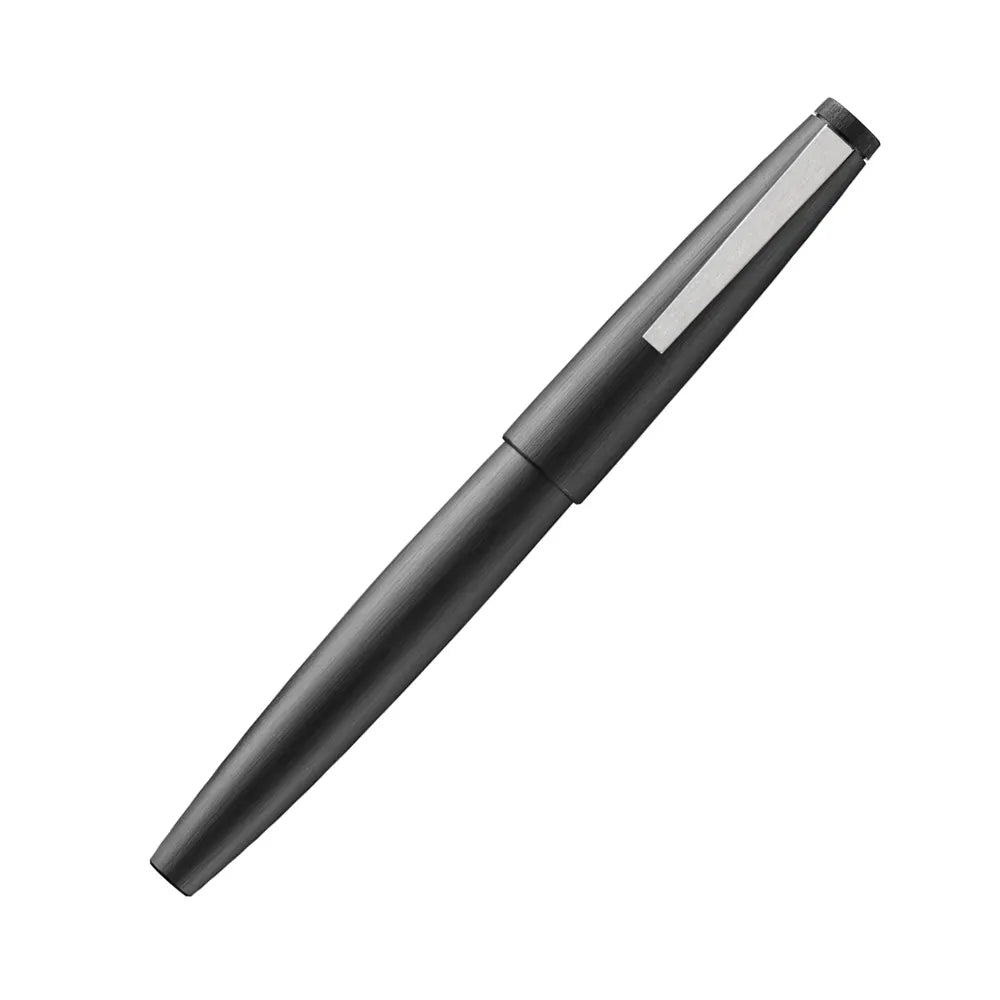 Lamy 2000-001 Black with Matte Stainless Steel Trim Fountain Pen - 14Kt Gold Medium Nib