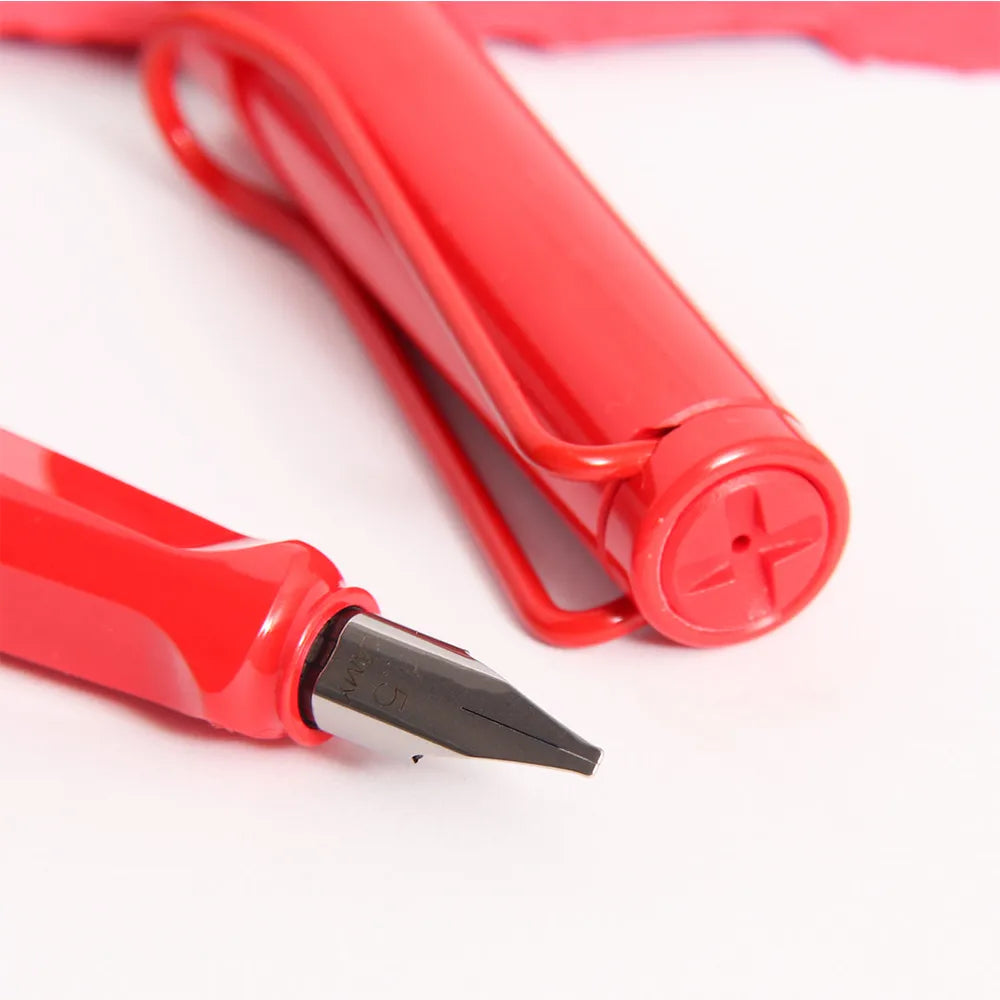 Lamy Joy 015 Calligraphy Shiny Strawberry Fountain Pen - Stainless Steel Nib