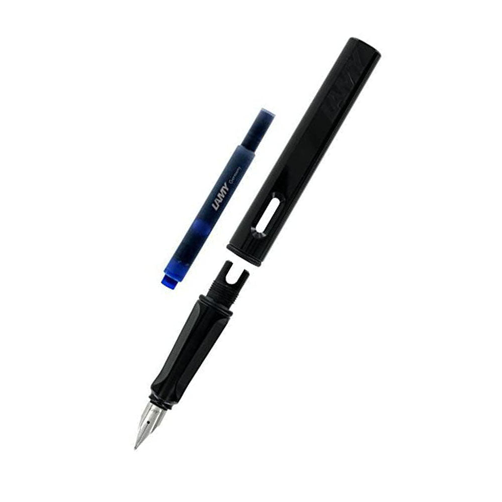 Lamy Safari 019 Black with Metal Clip Fountain Pen - Extra Fine Nib