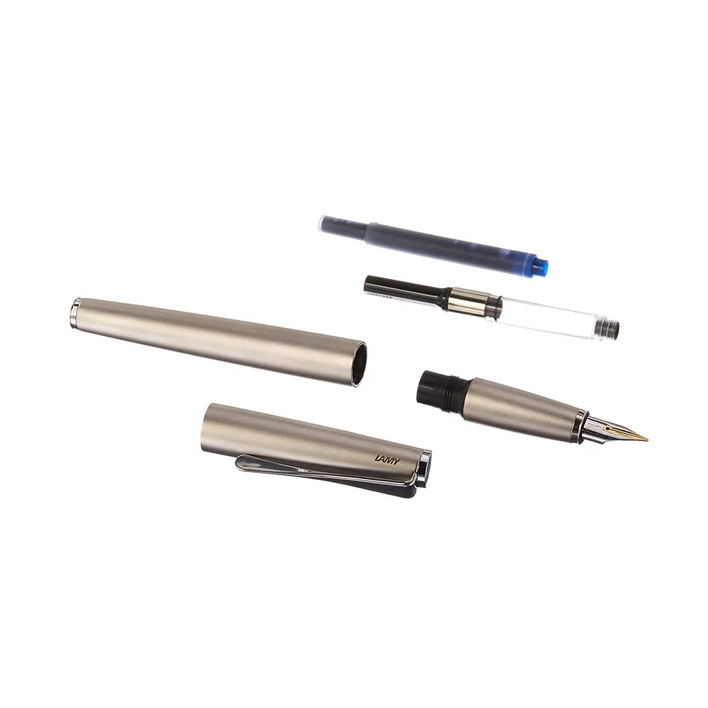 Lamy Studio 068 Palladium Finish with Chrome Trim Fountain Pen - 14Kt Gold Medium Nib