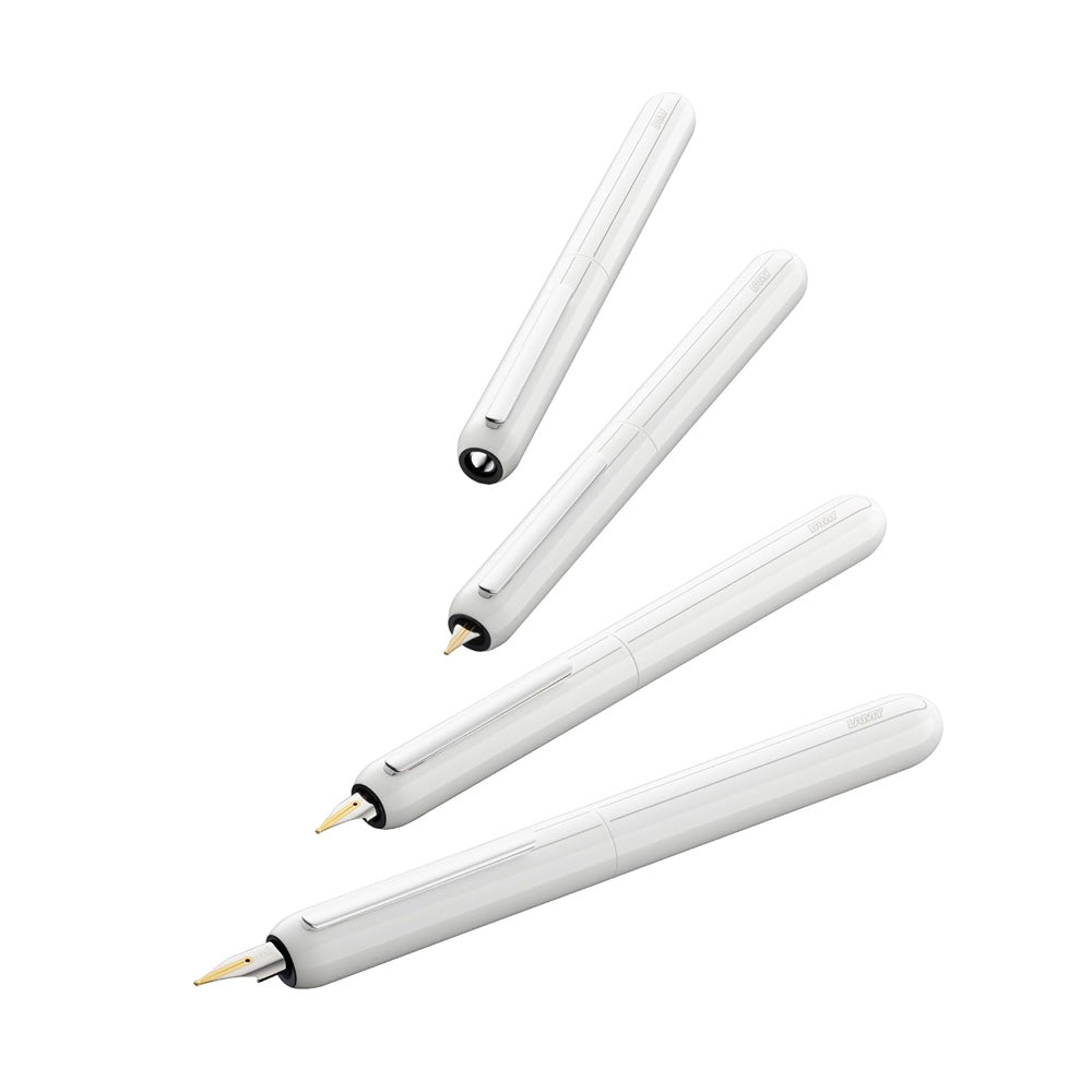 Lamy Dialog3 074 Piano White Fountain Pen - 14Kt Bi-colour Gold Fine Nib