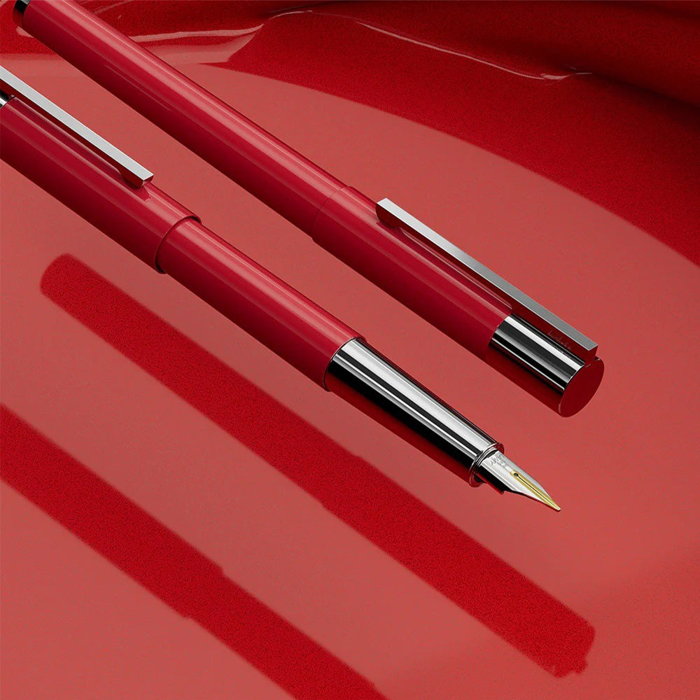 Lamy Scala 079 Piano Red Glossy Lacquer CT Fountain Pen - 14Kt Bio-Colour Gold Medium Nib