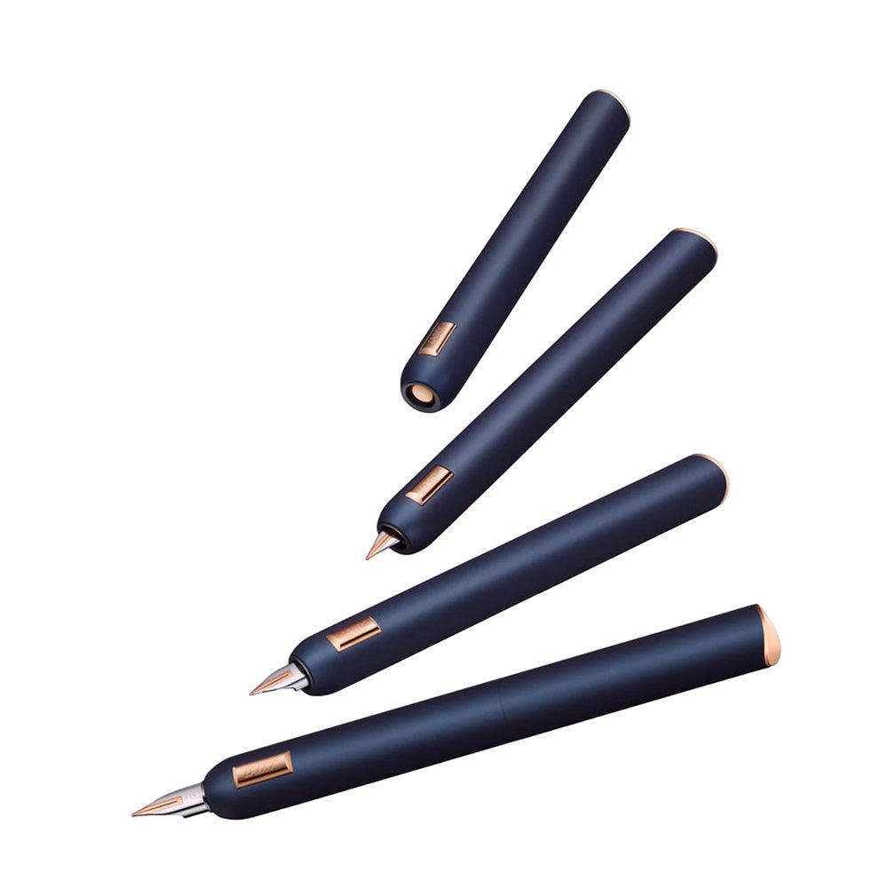 Lamy Dialog 081 CC Blue Lacquer Finish Fountain Pen - 14Kt bi-colour Gold Broad Nib