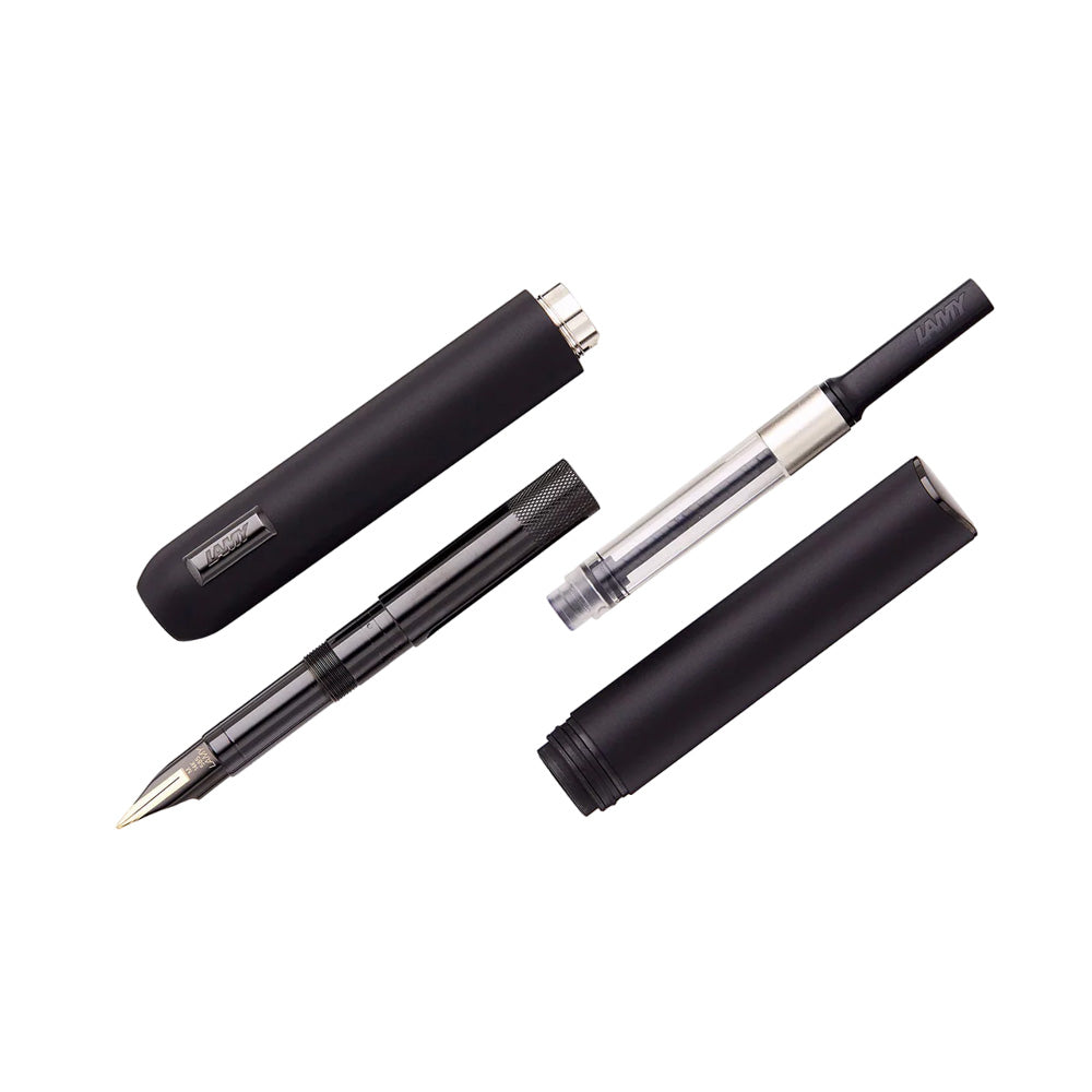 Lamy Dialog 081 CC All Black Lacquer Finish Fountain Pen - 14Kt bi-colour Gold Nib