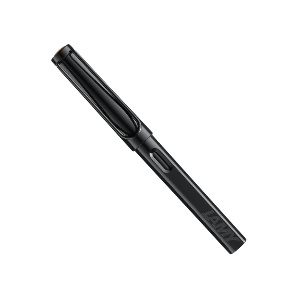Lamy Safari 0B1 All Black Multicolor Ring Set PVD Fountain Pen (Special Edition) - Extra Fine Nib