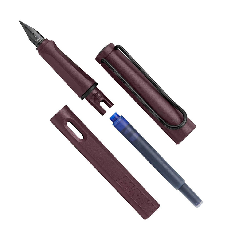 Lamy Safari 0E3 Scarlet (Purple) Fountain Pen - Medium Nib