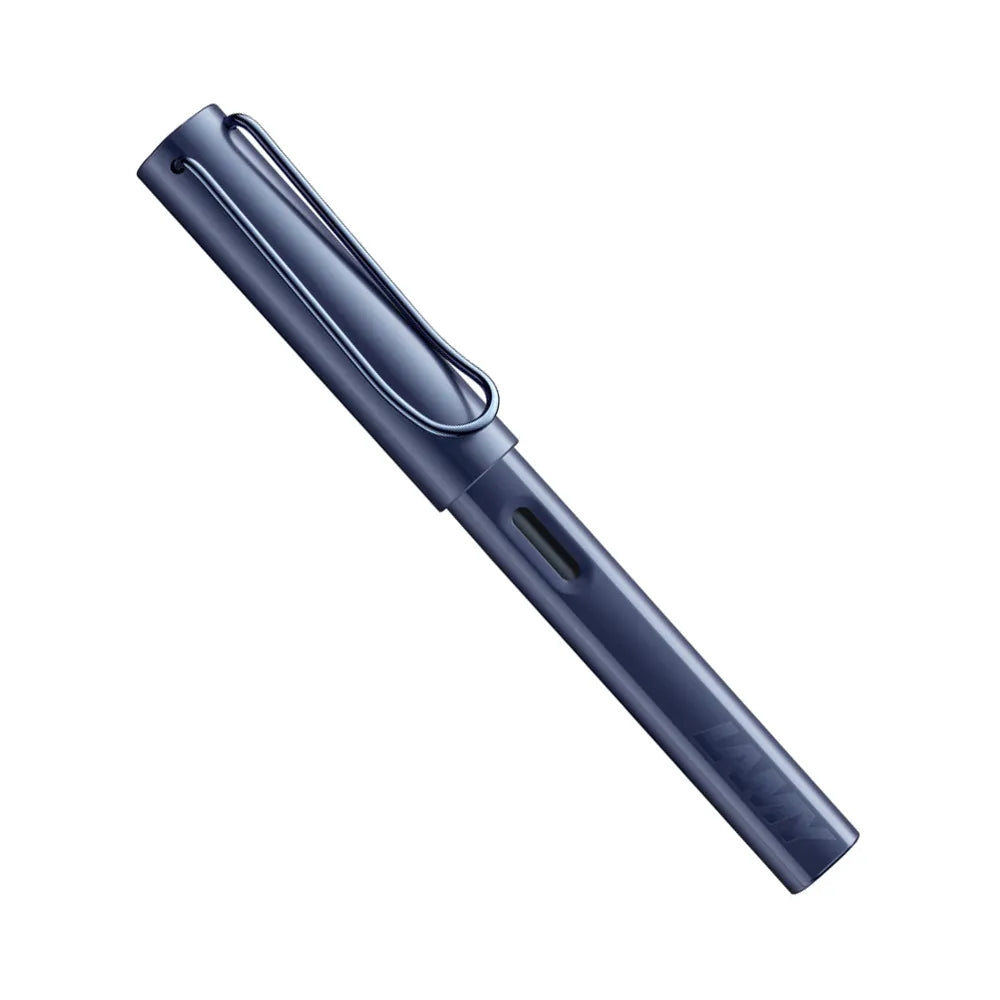 Lamy LX 0E5 Blue with Polished PVD Trim Fountain Pen - Stainless Steel Nib