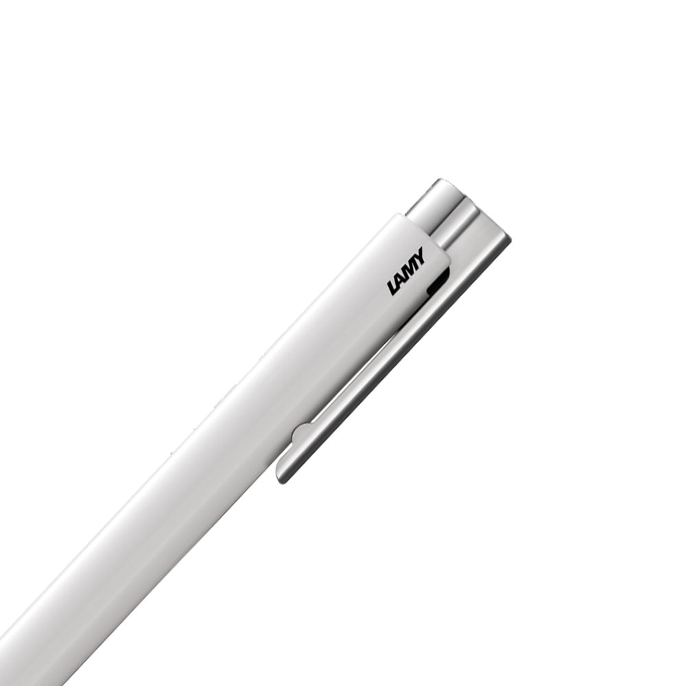 LAMY logo 204 M+ Shiny White Ballpoint Pen