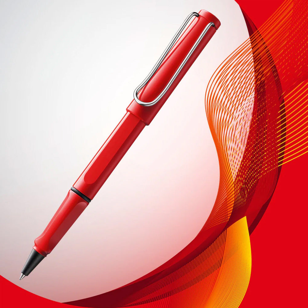 Lamy Safari 316 Red with Metal Clip Rollerball Pen