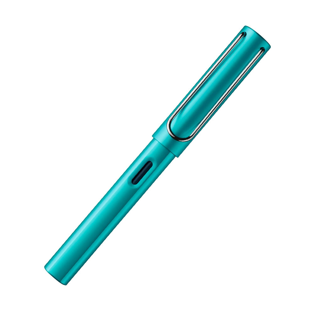The Light Aluminium-Experience. LAMY AL-star turmaline Rollerball pen The Lamy AL-star is the attractive, young writing instrument which satisfies even the highest requirements. Made of feather-light robust aluminium, anodised in various colours. With distinctive transparent grip and spring-action metal clip. Aluminium, turmaline metallic anodized / metal clip / ergonomic plastic grip / with refill LAMY M 63 M black