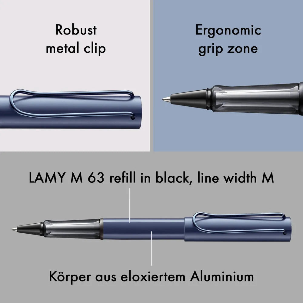 Lamy LX 3E5 Blue with Polished PVD Trim Rollerball Pen