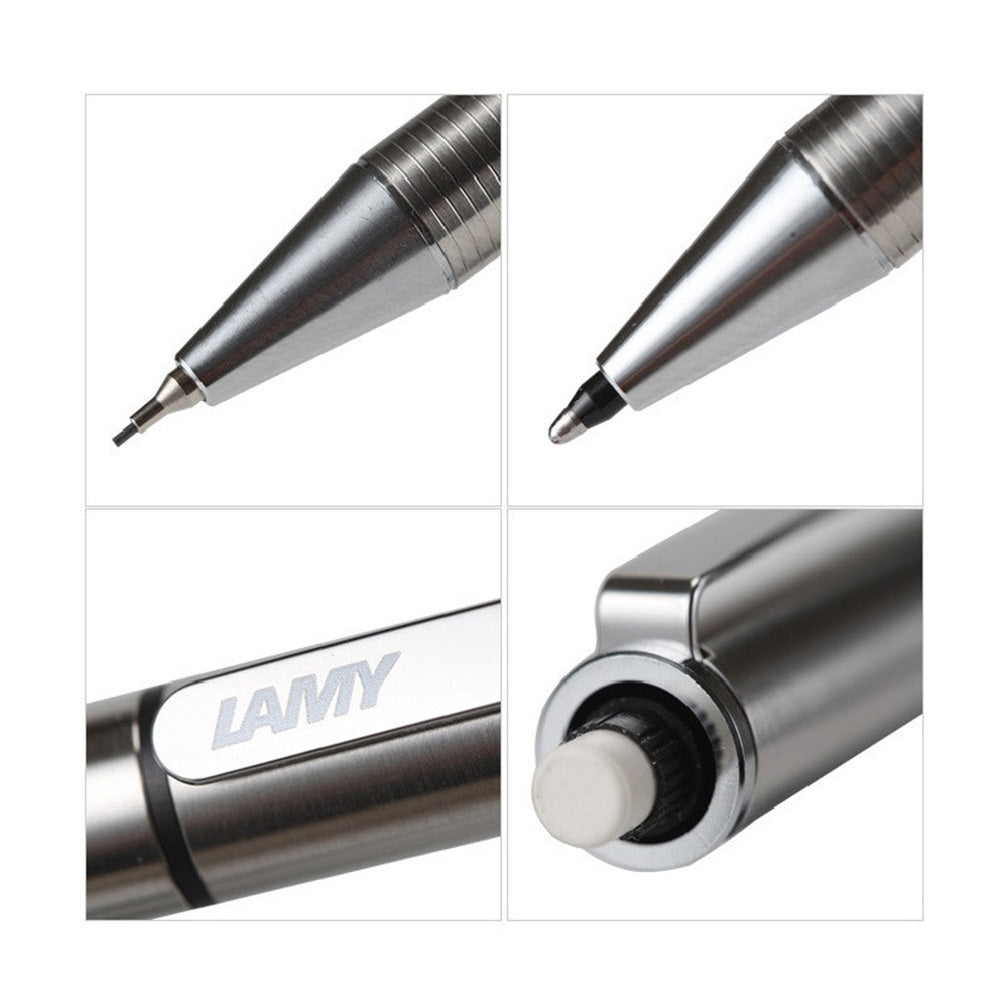 Lamy ST Twin 645 Matt Stainless Steel Multisystem Pen