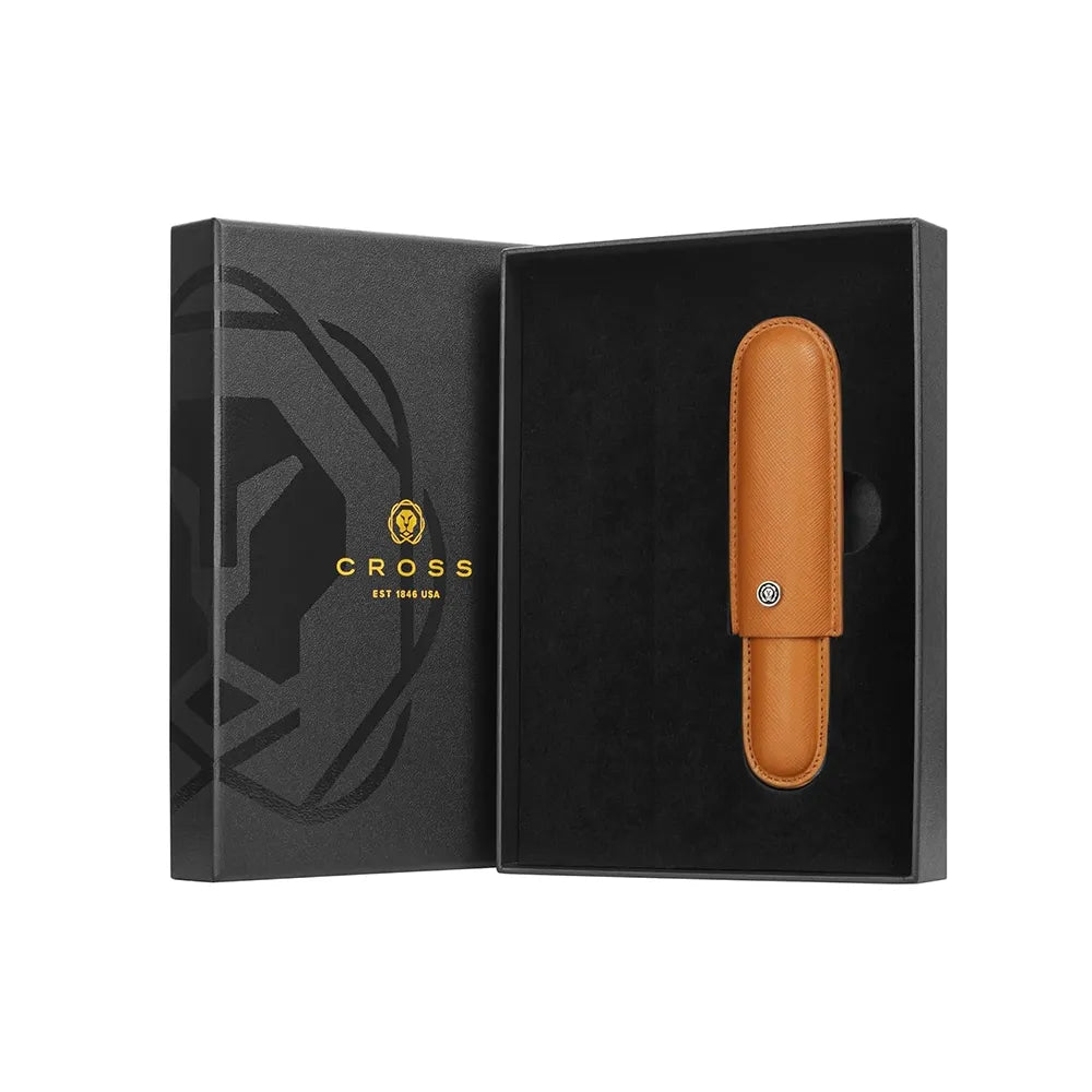 Cross Mocha Leather Cigar Style Single Pen Case