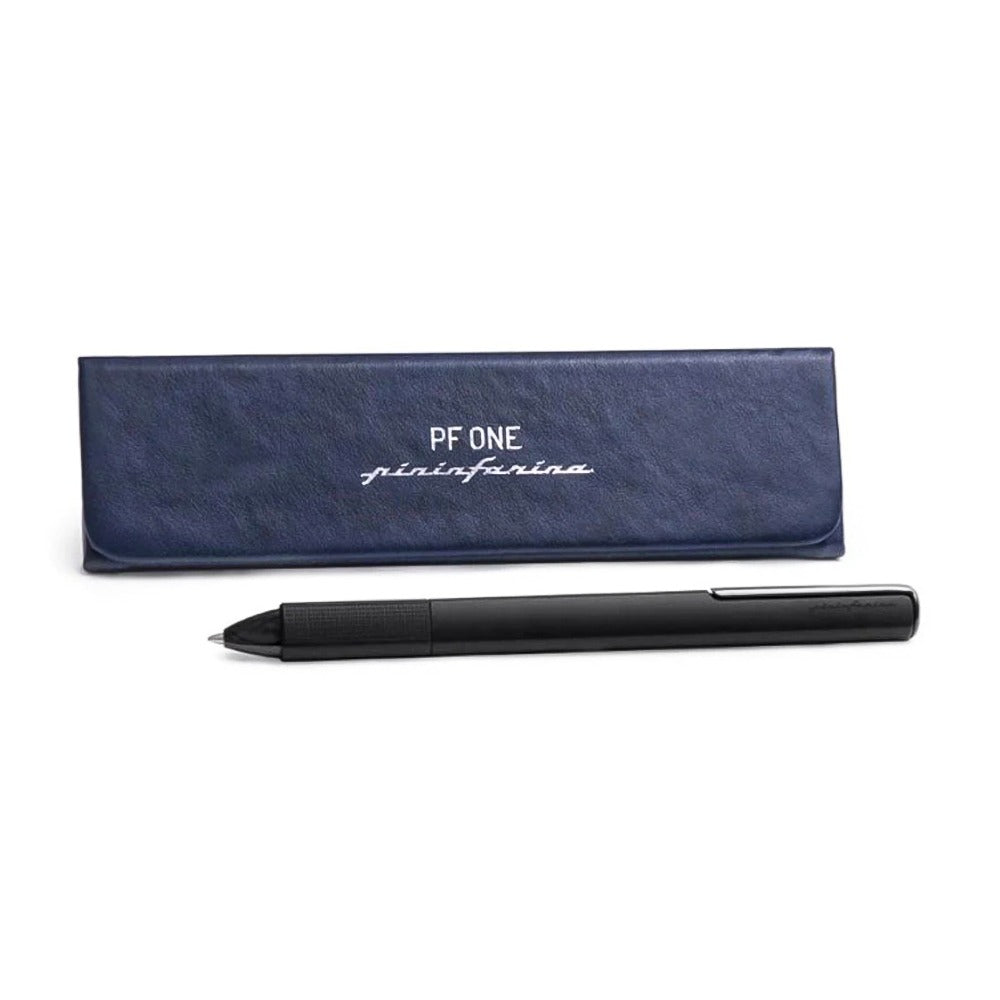 Pininfarina One Black Retractable Ballpoint Pen Black Trim with Twist Mechanism.