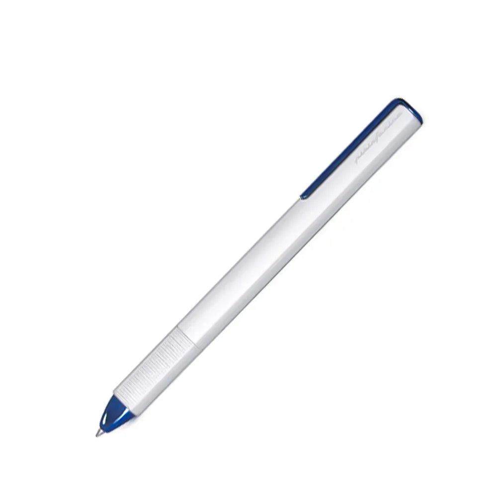 Pininfarina One Blue/Silver Retractable Ballpoint Pen Blue Trim with Twist Mechanism.