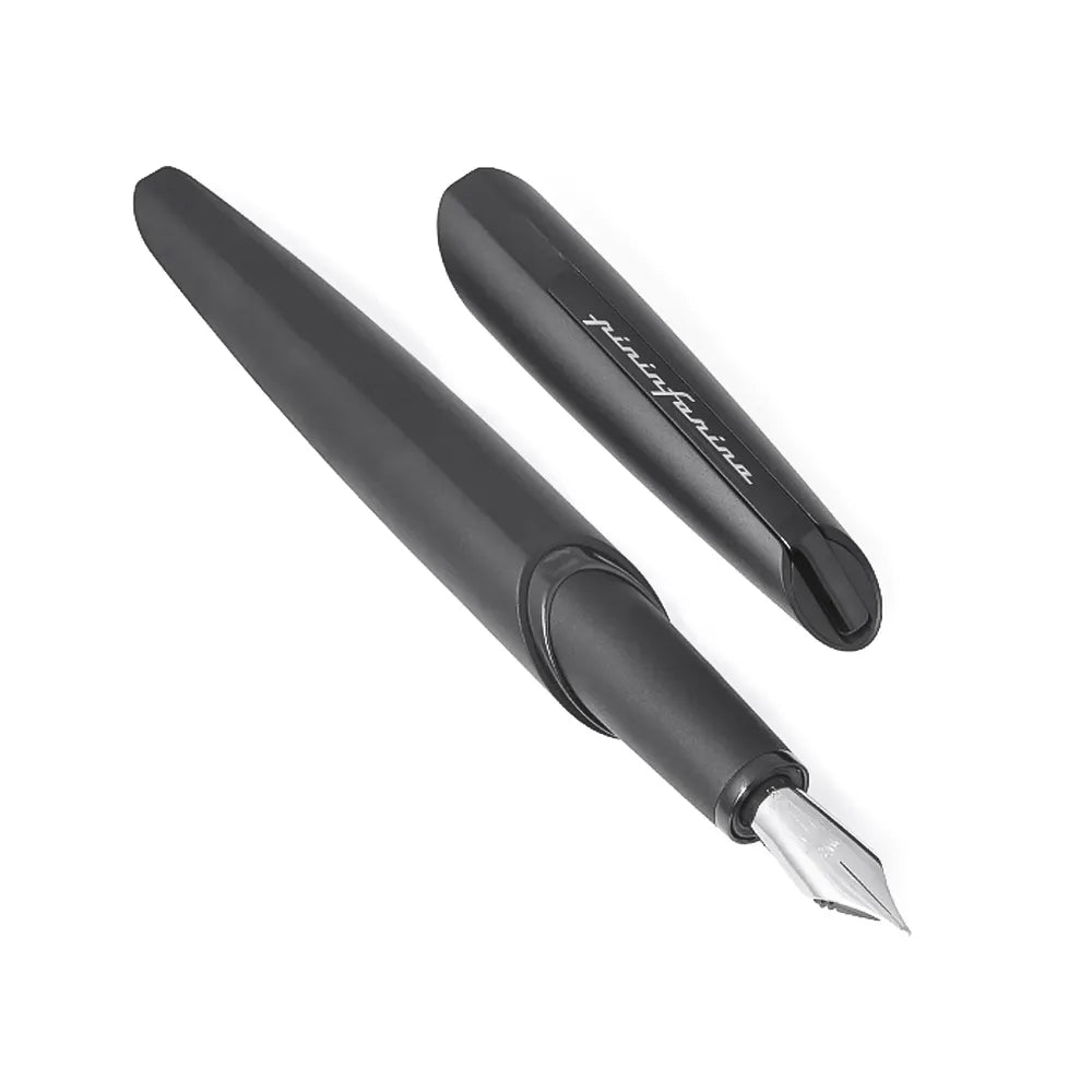 Pininfarina Black Fountain Pen with Black Pvd Trim-Medium Nib