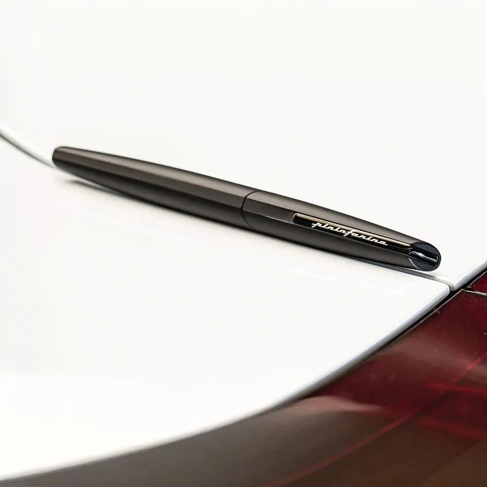 Pininfarina Black Fountain Pen with Black Pvd Trim-Medium Nib