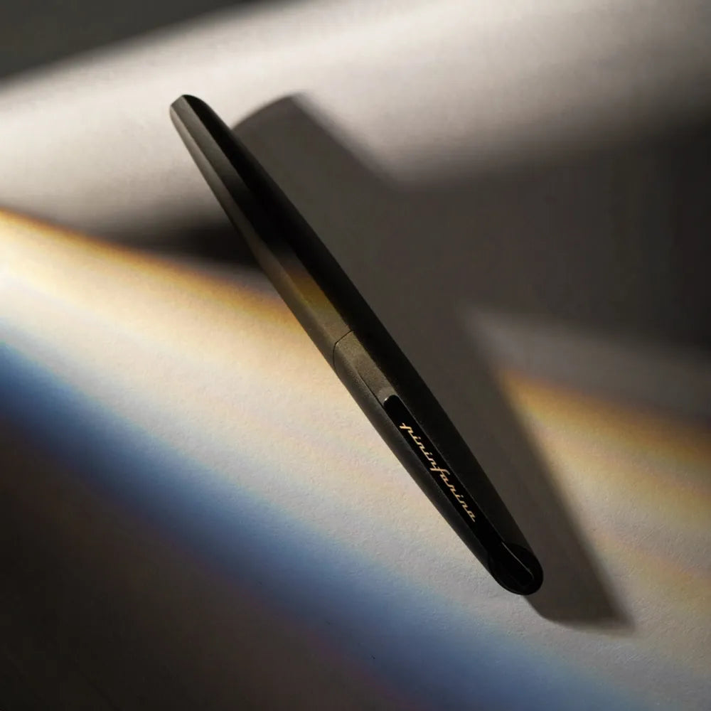 Pininfarina Black Fountain Pen with Black Pvd Trim-Medium Nib