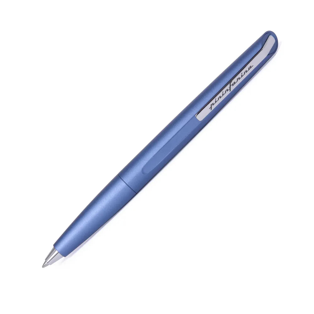 Pininfarina Two Blue Ballpoint Pen Chrome Trim with Twist Mechanism.