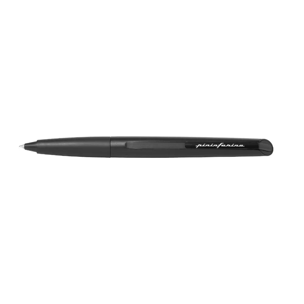 Pininfarina Two Black Ballpoint Pen Black Trim with Twist Mechanism.