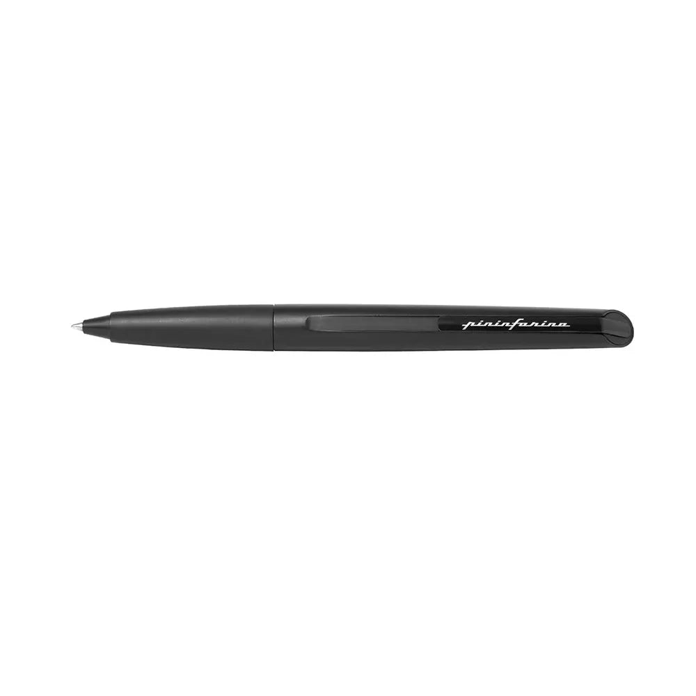 Pininfarina PF Two Black Aluminum Retractable Tip with Black Trim Ballpoint Pen