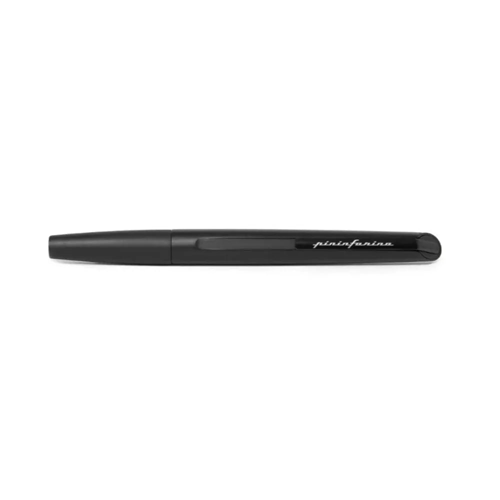 Pininfarina Two Black Ballpoint Pen Black Trim with Twist Mechanism.