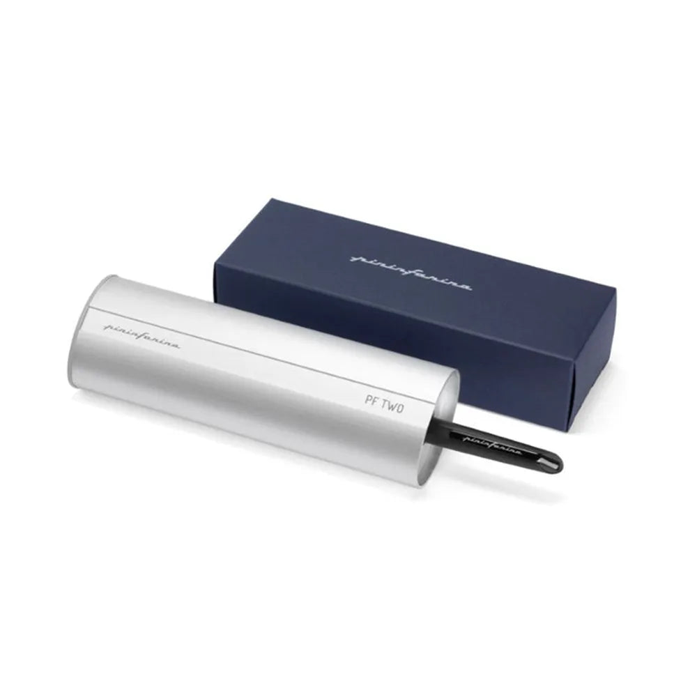 Pininfarina PF Two Black Aluminum Retractable Tip with Black Trim Ballpoint Pen