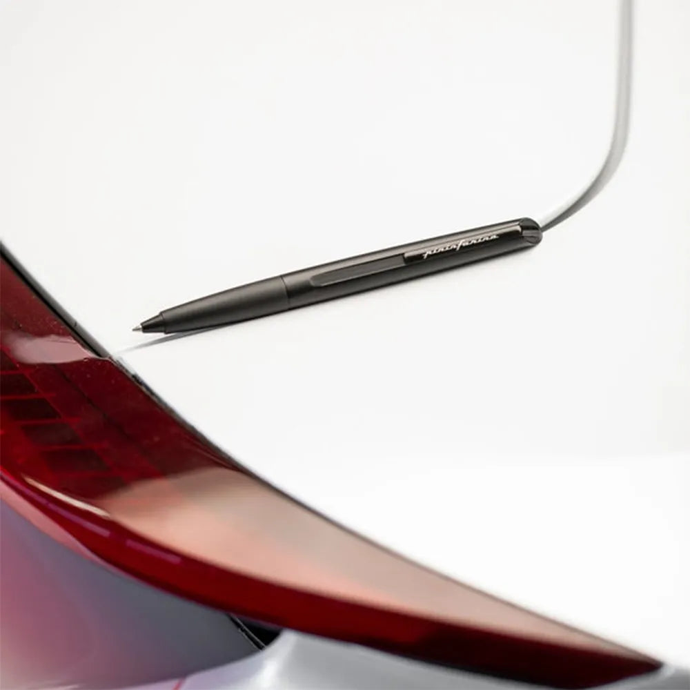 Pininfarina PF Two Black Aluminum Retractable Tip with Black Trim Ballpoint Pen