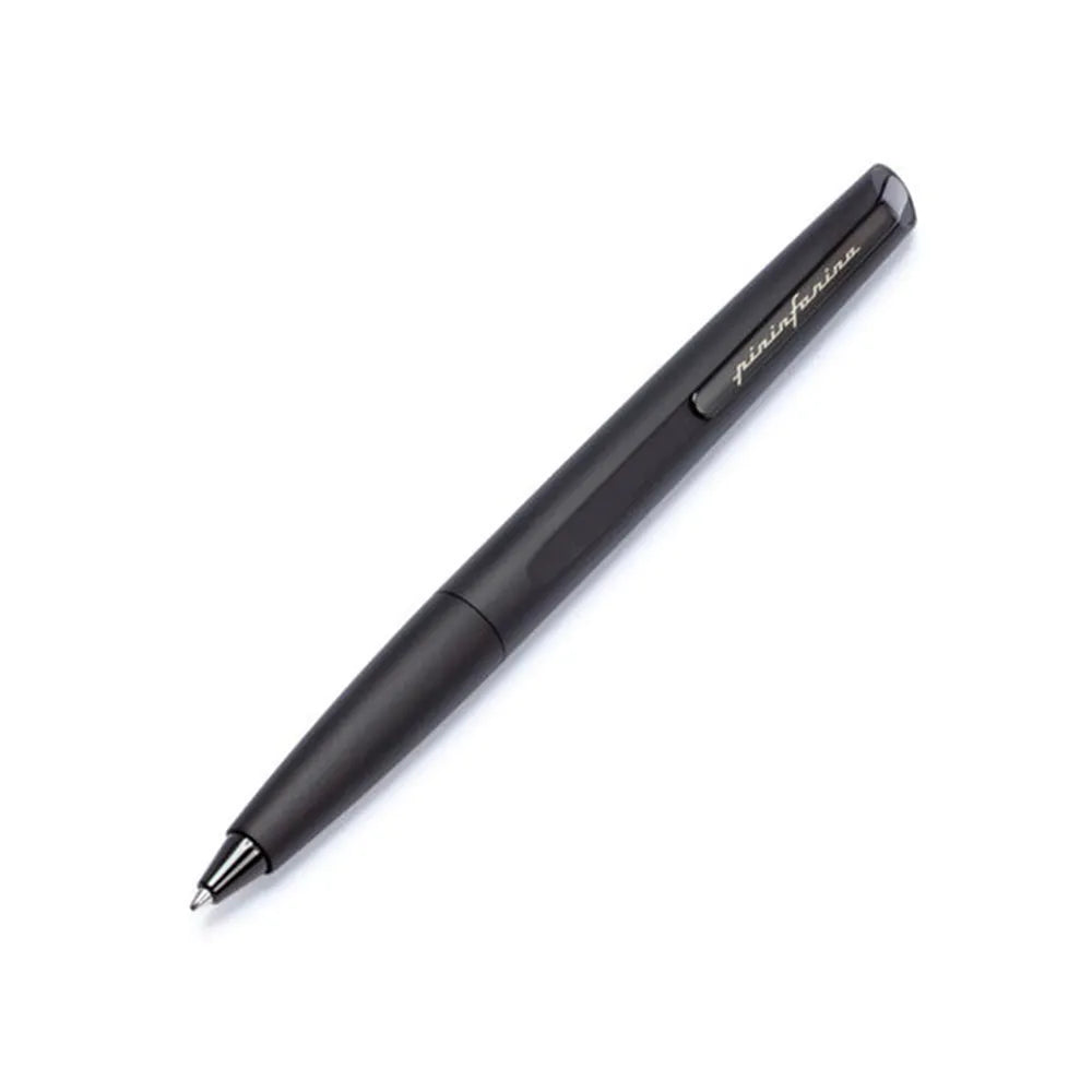 Pininfarina PF Two Black Aluminum Retractable Tip with Black Trim Ballpoint Pen