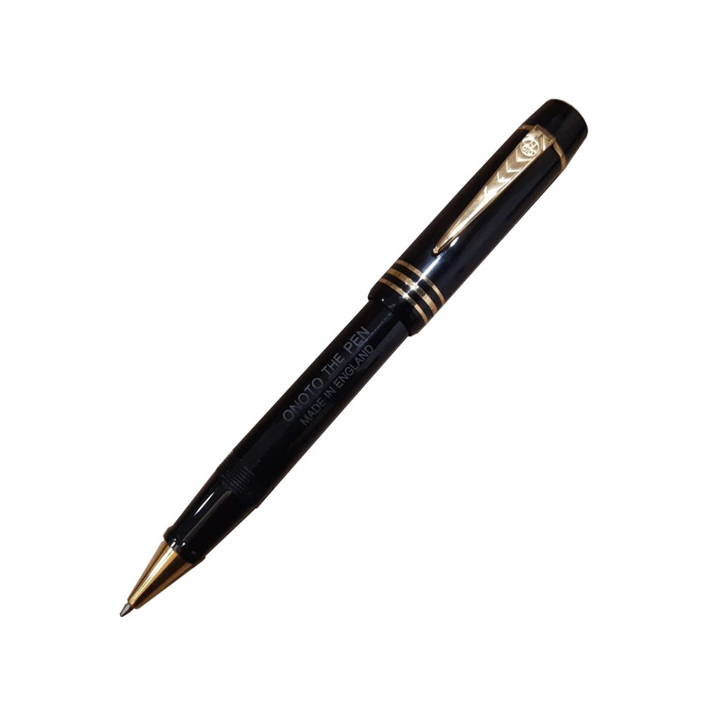 Onoto Magna Classic Black with Gold Plated Trim Light Weight Rollerball Pen