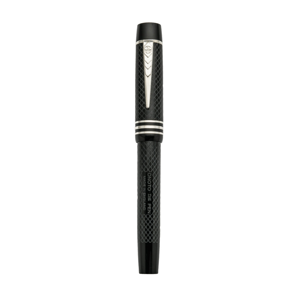 Onoto Magna Classic Black & Sliver Fittings with Chasing Rollerball Pen