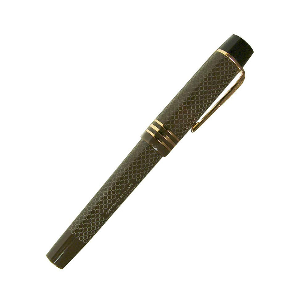 Onoto Magna Classic Havana Brown & Gold Fittings with Chasing Rollerball Pen