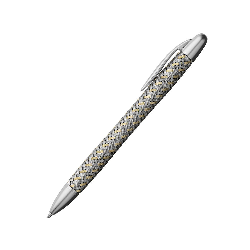Porsche Design P3110 TecFlex Steel & Gold Ballpoint Pen