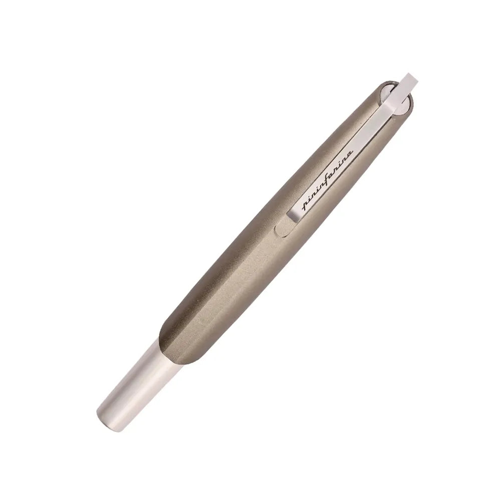 The Pininfarina PF GO Fountain Titanium combines refined design with writing performance in a sleek, contemporary fountain pen. Crafted from anodized aluminum and equipped with a&nbsp;stainless steel nib with iridium tip, it delivers a smooth and precise writing experience. Available in four nib sizes (EF, F, M, B), it adapts to every writing style. A timeless icon for those who seek beauty, practicality, and Pininfarina-quality craftsmanship.