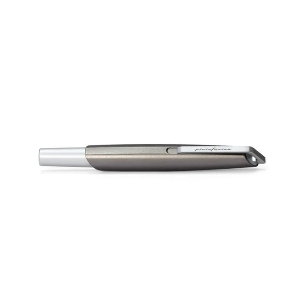 Pininfarina PF GO Titanium Aluminum Finish With Chrome Trim Rollerball Pen