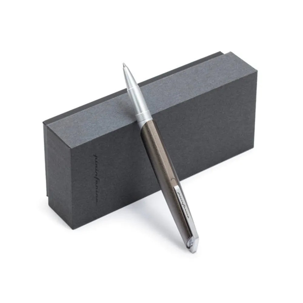 Pininfarina PF GO Titanium Aluminum Finish With Chrome Trim Rollerball Pen