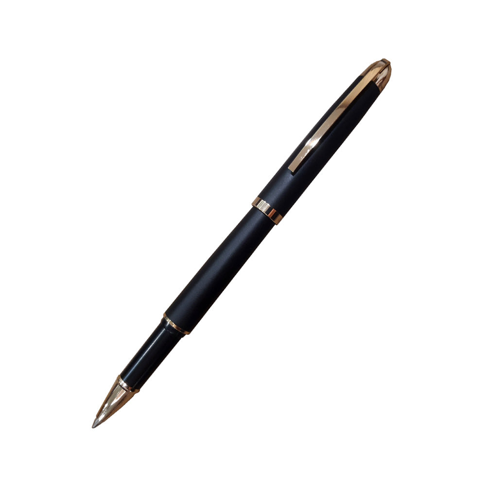 Premec Matte Black Resin with Gold Trim Rollerball Pen