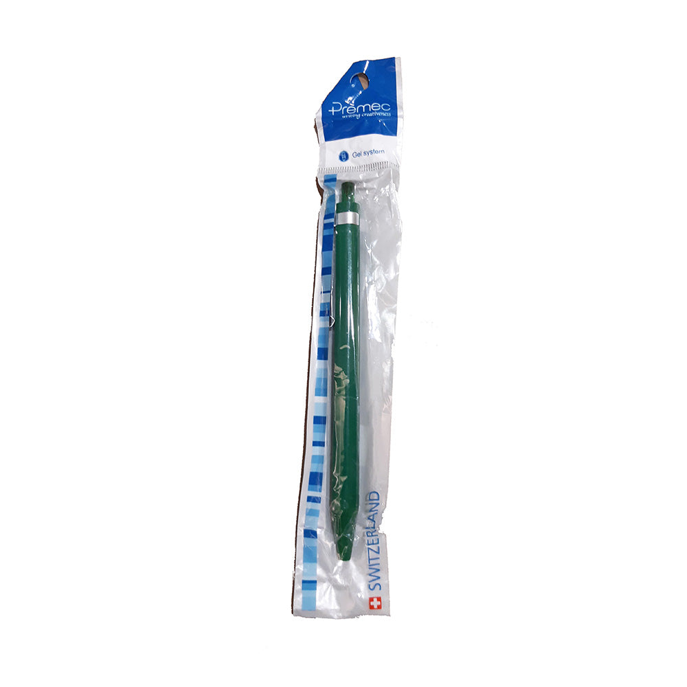 Premec Radical Metal Clip Gel Pen - Dark Green (Pack of 5)
