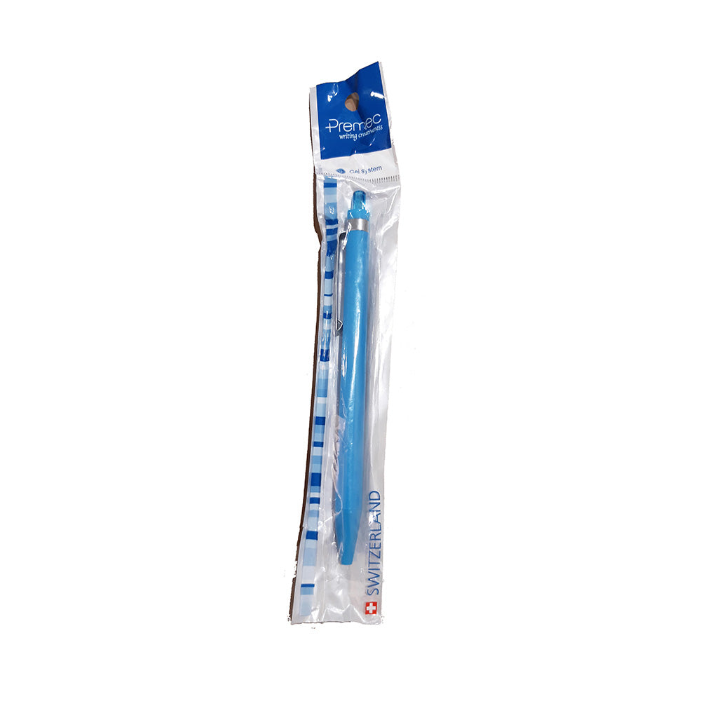Premec Radical Metal Clip Gel Pen - Sky Blue (Pack of 5)