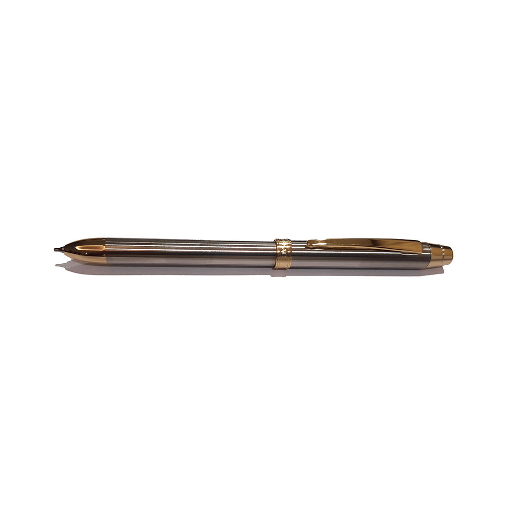Penac ELE Stainless Steel with Gold Trim Multifunction Pen