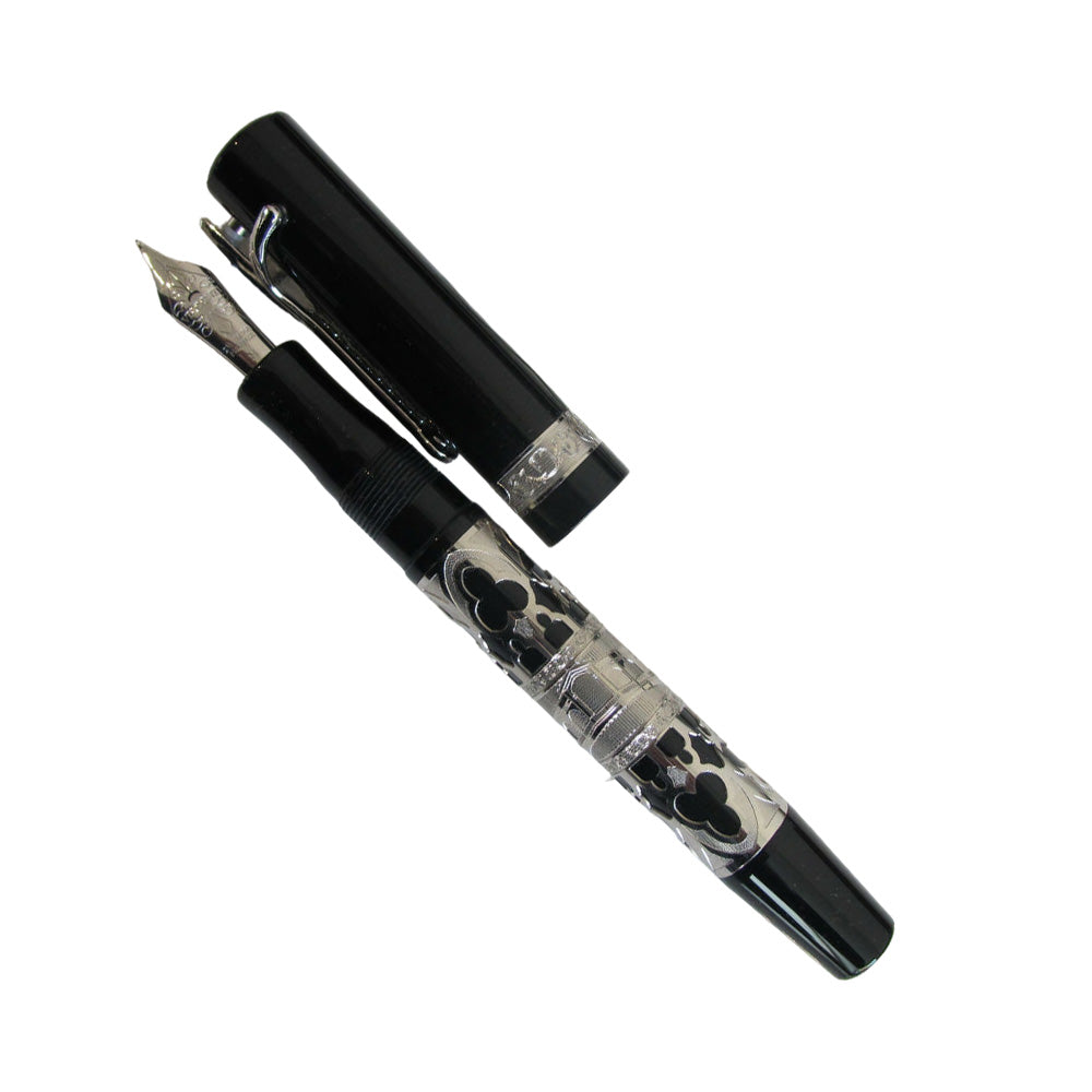 Visconti Venetia Limited Edition 925 Silver Fountain Pen - 23Kt Palladium-Silver Tone Medium Nib