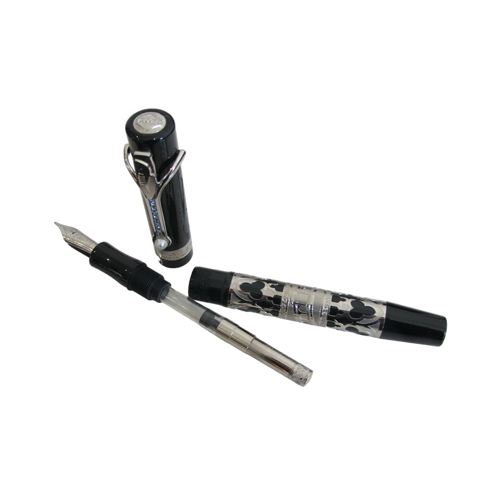 Visconti Venetia Limited Edition 925 Silver Fountain Pen - 23Kt Palladium-Silver Tone Medium Nib