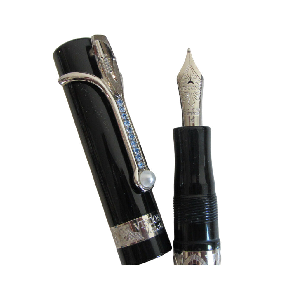 Visconti Venetia Limited Edition 925 Silver Fountain Pen - 23Kt Palladium-Silver Tone Medium Nib